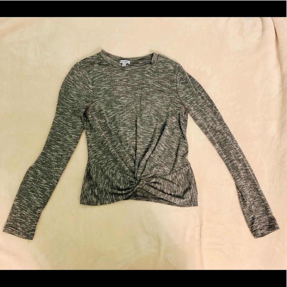 Grey twist long sleeve